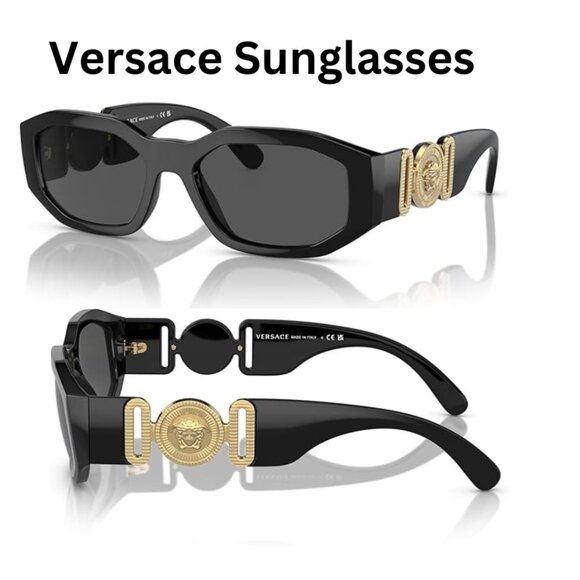 Gorgeous New Black Versace Unisex  Sunglasses 53mm main image 4